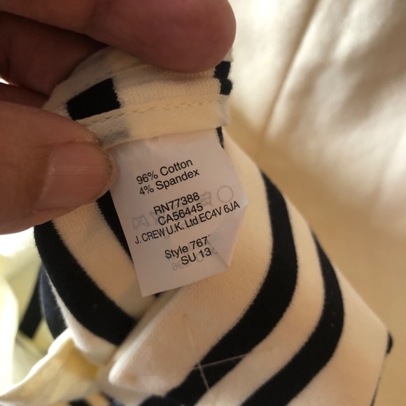 J. CREW Preppy Business Classic Comfortable Medium Cotton Cream and Black Jacket - Picture 5 of 5